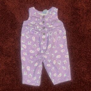 Vintage Floral Purple overalls